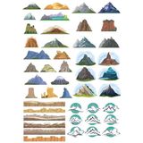 Dağ Sticker Set-1 19 Parça Telefon, Tablet, Defter, Laptop Sticker