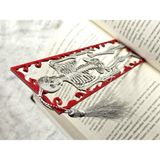 Dağ Teknoloji Iskelet Tasarımlı Kitap Ayracı 3D Baskı Gotik Dekoratif Okuma Ayracı Bookmark