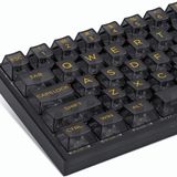 dagaladoo Crystal Clear keycap,Siyah Seramik Şeffaf keycaps Yüzde 75, Parlatıcı Klavye kapakları, PC Malzemesi, Mx Anahtarları için Kiraz Profili Oyun Mekanik Klavye (140 tuş, sadece tuş başlıkları)