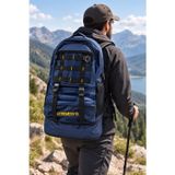 Dağcı Çantası Kolonlu Mavi Outdoor Trekking Sırt Çantası 57X37x19 Cm