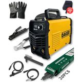 Dager MMA250 250 Amper Inverter Mini Çanta Kaynak Makinesi Seti | IGBT | Dijital Ekran | Elektrod + Maske + Eldiven