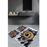 Dagger 3lü Set Djt Banyo Halısı Kaymaz Tabanlı Klozet Takımı Paspas Seti