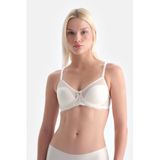Dagi 1011Kc Afrodit Toparlayıcı Cuplı Tek Sütyen, Örme, Ekru, 90B, EK