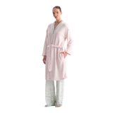 Dagi Açık Pembe Uzun Kollu Şönil Örme Sabahlık L/XL, L-XL, 25WW11482BB, Açık Pembe, kadın