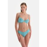 Dagi Beyaz-Lacivert Normal Bel Bikini Alt - Beyaz - Lacivert - 36