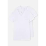 Dagi D5030 Compact 2'li Beyaz V Yaka Pamuklu Erkek T-shirt