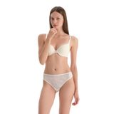Dagi Dantelli Brazilian Külot, L, Dantelli Brazilian, Ekru, kadın