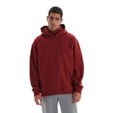 Dagi Erkek Cep Detaylı Kapüşonlu Sweatshirt, Pamuklu, Örme, Bordo, L