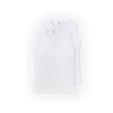 Dagi Erkek D1070 V Yaka Kolsuz T-Shırt 2'li, Pamuklu, Beyaz, 3XL