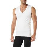 Dagi Erkek D5060 Compact Kolsuz V Yaka T-Shırt, Örme, Beyaz, 2XL