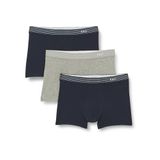 Dagi Erkek D5210 Compact Düz Boxer 3'lü, Pamuklu, Örme, Lacivert Grimelanj, L