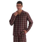 Dagi Erkek Ekose Dokuma Gömlek Pijama, Dokuma, Çok Renkli, M