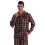 Dagi Erkek Ekose Dokuma Gömlek Pijama, Dokuma, Çok Renkli, S