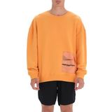 Dagi Erkek Erkek Cep Detaylı Sweatshirt, Pamuklu, Örme, Turuncu, 2XL, 375