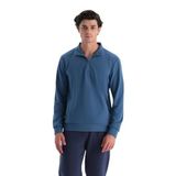 Dagi Erkek Erkek Dik Yaka Yarım Fermuarlı Sweatshirt, Pamuklu, Örme, Mavi, L