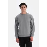 Dagi Erkek Erkek İçi Şardonlu Sweatshirt, Pamuklu, Örme, Gri Melanj, L, 325
