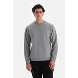 Dagi Erkek Erkek İçi Şardonlu Sweatshirt, Pamuklu, Örme, Gri Melanj, S, 325