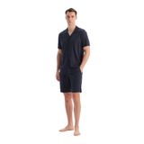Dagi Erkek Kısa Kollu Pamuk Modal Pijama Takımı, Lacivert, XL