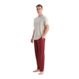 Dagi Erkek Pijama Takımı, Kısa Kollu, Pamuk Modal, Açık Gri, 2XL