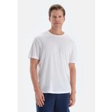 Dagi Erkek Relax Fit Kısa Kollu Tişört, Örme, Beyaz, 2XL