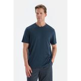 Dagi Erkek Relax Fit Kısa Kollu Tişört, Örme, Indigo, XL
