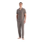 Dagi Geometrik Desenli Pamuk Modal Erkek Pijama Takımı, Çok Renkli, S Beden, Multicolor