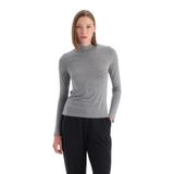 Dagi Gri Melanj Balıkçı Yaka Uzun Kollu Bluz, XL, 25WW11437BB, Gri Melanj, Kadın