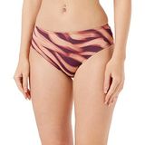 Dagi Kadın 6 cm Yüksek Bel Bikini Alt, Örme, Bordo / Ten, 36