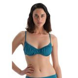 Dagi Kadın Balenli Bikini Üst, Örme, Petrol Mavi, 38