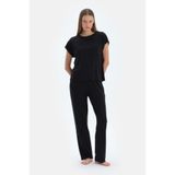 Dagi Kadın Basic Kısa Kollu Tişört Pantolon Pijama Takımı, Viskon