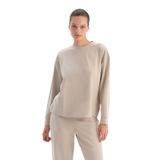 Dagi Kadın Basic Modal Sweatshirt Örme Krem