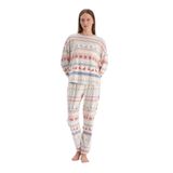 Dagi Kadın Baskılı Kadife Tişört Pantolon Pijama Takımı Multicolor XL
