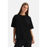 Dagi Kadın Bisiklet Yaka Spor T-Shirt, XS, 26SW11486BB, Siyah