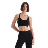 Dagi Kadın Biye Detaylı Sporcu Sütyeni, Örme, Siyah, XS