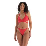 Dagi Kadın Boyundan Bağlı Bikini Üst Örme Kırmızı