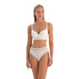 Dagi Kadın Dantel Detaylı Brief Külot, Micro Modal, Örme, Kırık Beyaz, XL