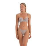Dagi Kadın Dantel Detaylı String, Örme, Açık Gri, XS