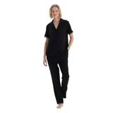 Dagi Kadın Dantel Detaylı Viskon Gömlek Pantolon Pijama Takımı, Örme, Siyah, 2XL