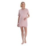 Dagi Kadın Kaşkorse Hamile Tişört Şort Pijama Takımı, Viskon, Açık Pembe, L