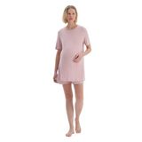 Dagi Kadın Kaşkorse Hamile Tişört Şort Pijama Takımı, Viskon, Açık Pembe, S