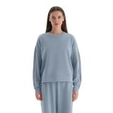 Dagi Kadın Modal Biye Detaylı Sweatshirt Örme Açık Mavi