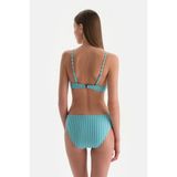 Dagi Kadın Normal Bel Bikini Alt, Örme, Beyaz/ Lacivert, 36 - 0 - 1 Yaş - 0 Siyah