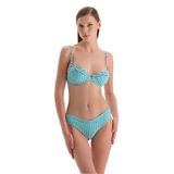 Dagi Kadın Normal Bel Bikini Alt, Örme, Beyaz/ Lacivert, 36