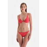 Dagi Kadın Normal Bel Bikini Alt Örme Kırmızı