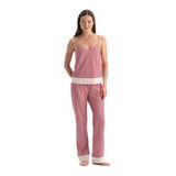 Dagi Kadın Pijama Takımı, Geometrik Desenli, Pamuk Modal, Atlet Pantolon, Pembe, XL