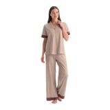 Dagi Kadın Pijama Takımı, Multicolor Geometrik Desenli, Pamuk Modal, 2XL Beden