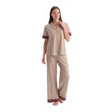 Dagi Kadın Pijama Takımı, Multicolor Geometrik Desenli, Pamuk Modal, M Beden