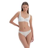 Dagi Kadın Pointel Lastik Detaylı Brief Külot, Örme, Ekru, M