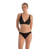Dagi Kadın Premium Dantelli Ve Lastik Detaylı Brazilian Külot, Örme, Siyah, XL