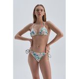 Dagi Kadın Spagetti Bikini Alt, Örme, Somon / Mavi, 42